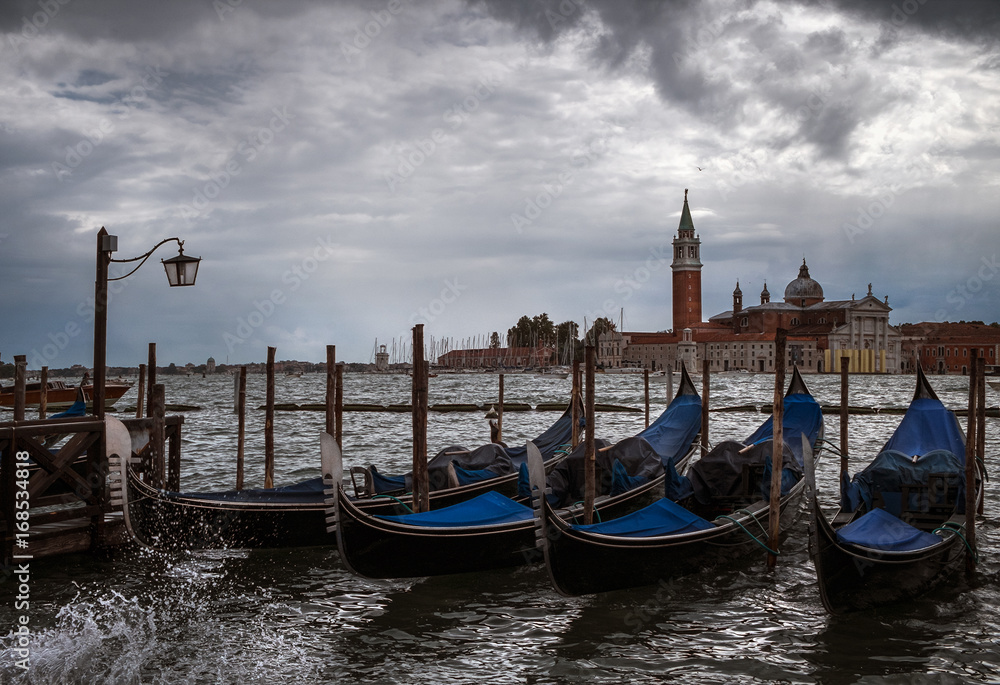 The banks of the Venice. Italy.