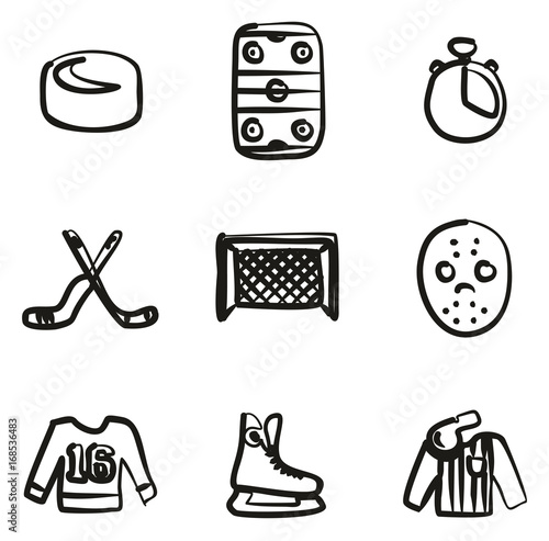 Hockey Icons Freehand  photo