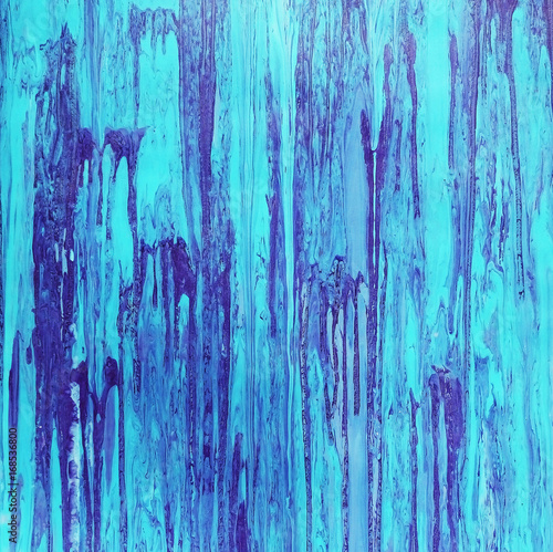 Abstract texture. Blue acrylic painting.