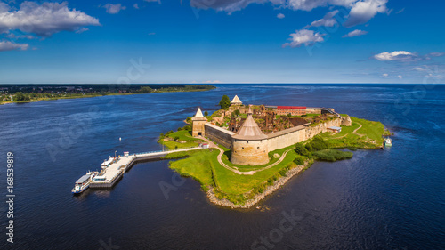 Fortress on the island. Fortress Strong nutlet. Ladoga lake. photo