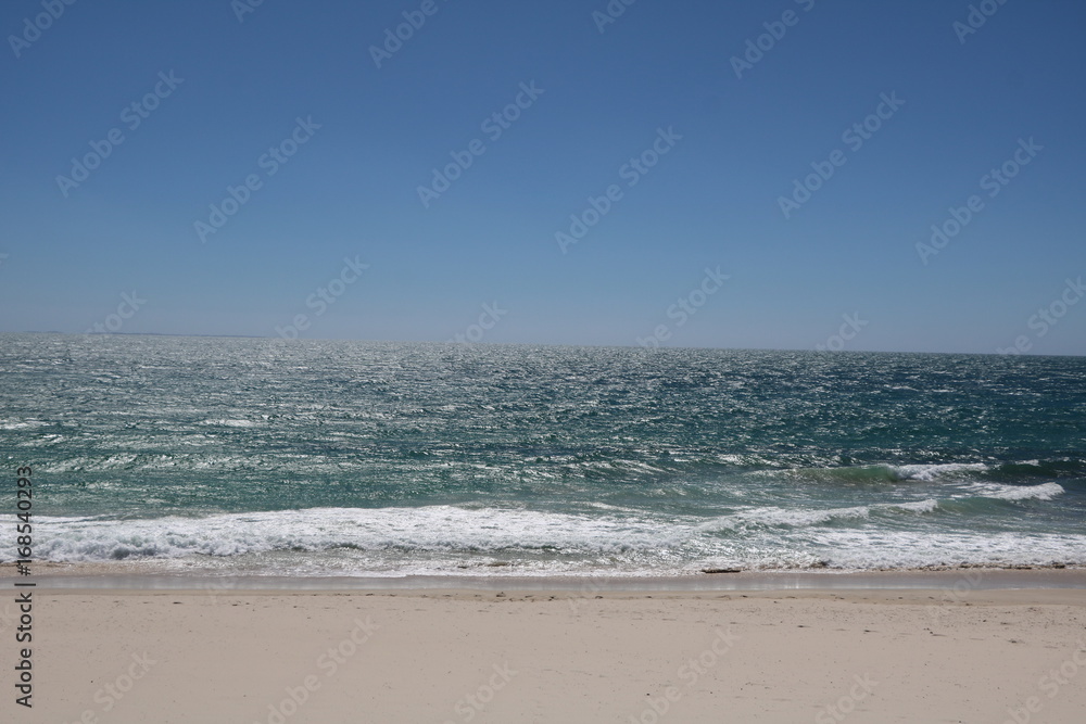 Sandy beach of Floreat Beach at Indian Ocean in summer, Western Australia