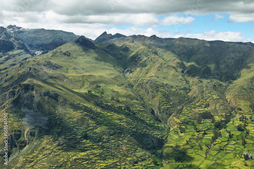 View of fields in the way to Huanuco, Peru © estivillml