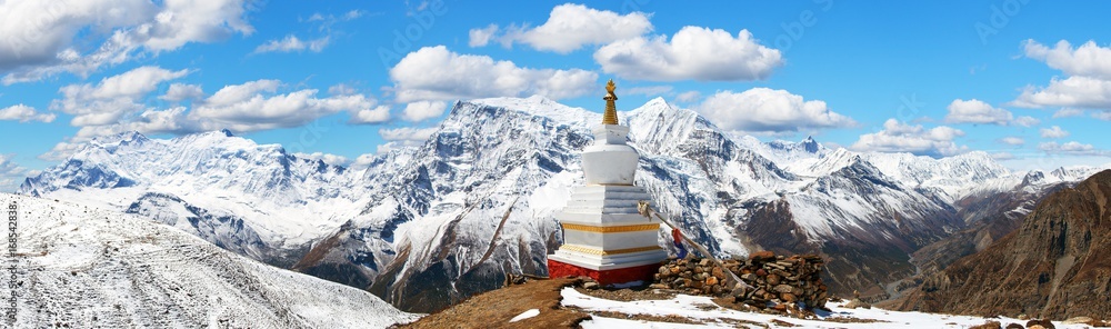 Panoramic view of Annapurna range, Nepal