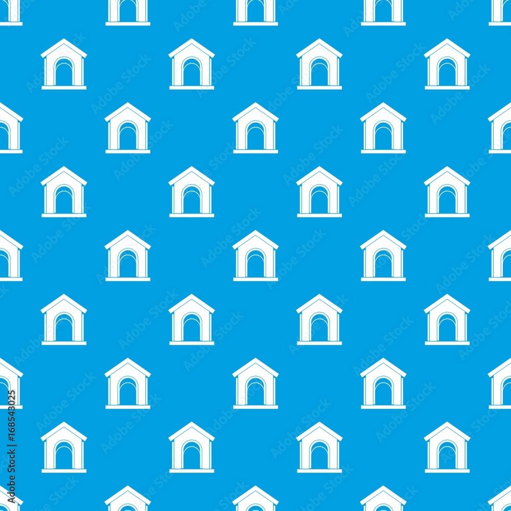 Toy house pattern seamless blue