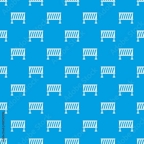Traffic barrier pattern seamless blue