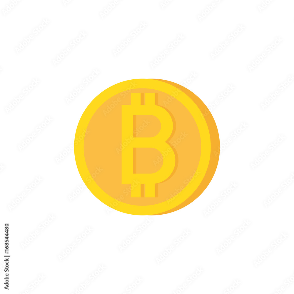 Bitcoin Flat Business Icon Vector Illustration Bitcoin Flat Business Icon Vector Illustration
