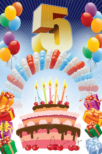 Fifth birthday poster