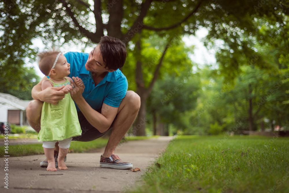 Father playing with child