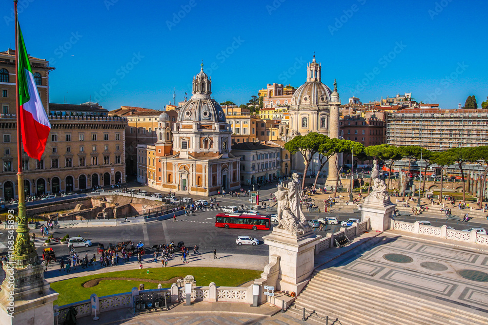  National Monument to Victor Emmanuel II, Cityscape Rome. Italy 