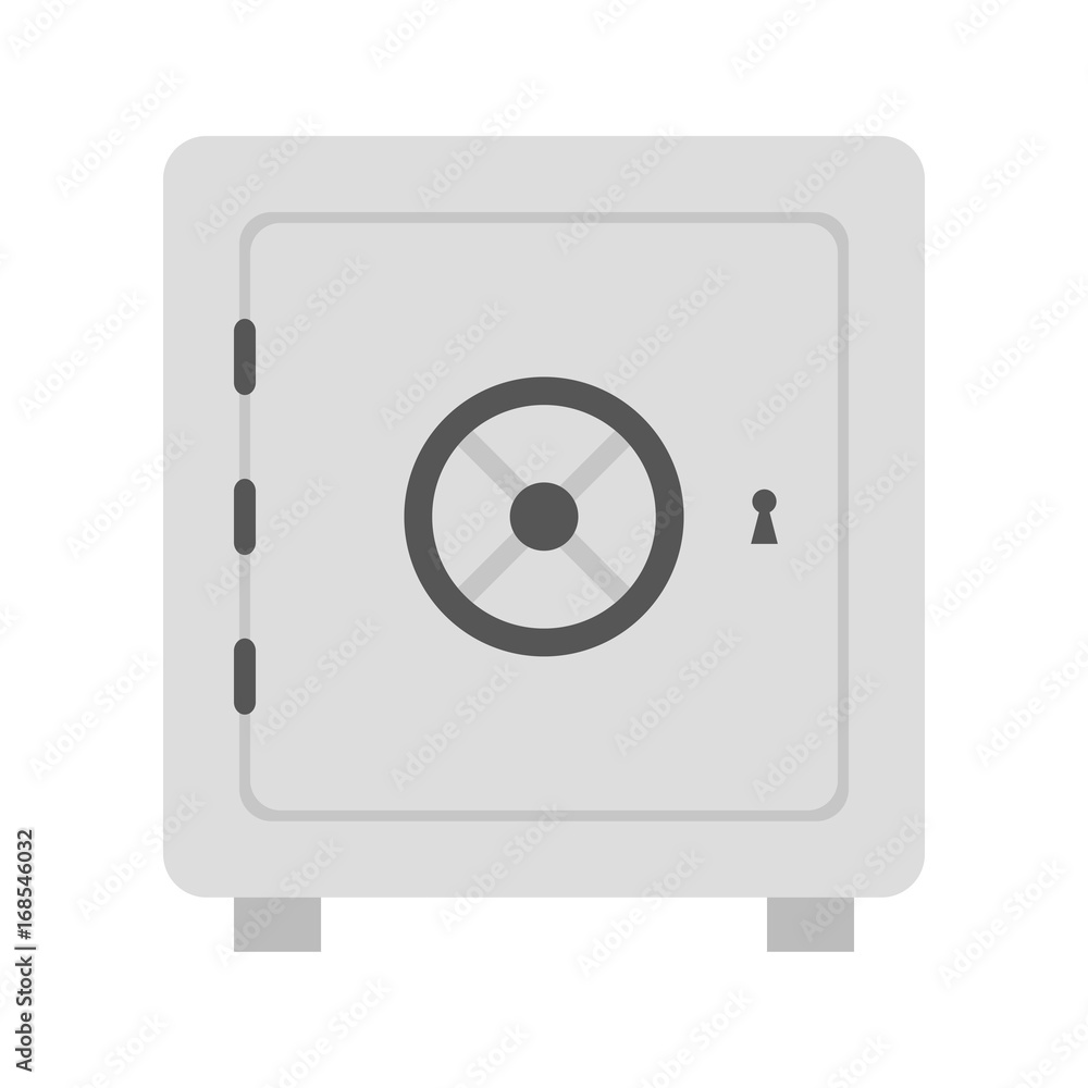 Flat icon bank safe isolated on white background. Vector illustration. Flat icon bank safe isolated on white background. Vector illustration.