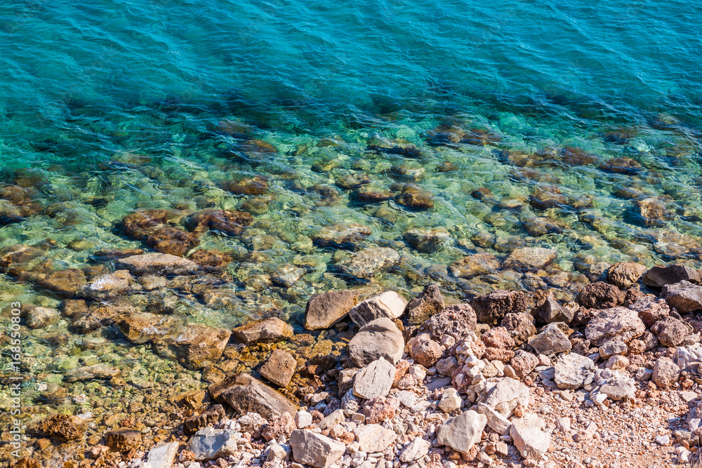 amazing beach on Makarska Riviera, Dalmatia, Croatia