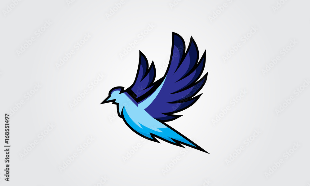 Obraz premium Flying Bird Illustration Logo