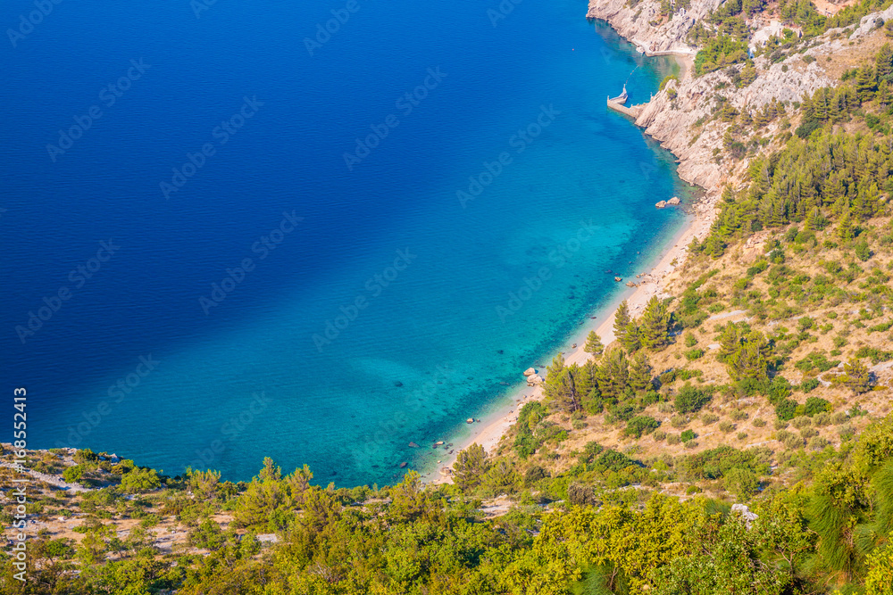 amazing beach on Makarska Riviera, Dalmatia, Croatia