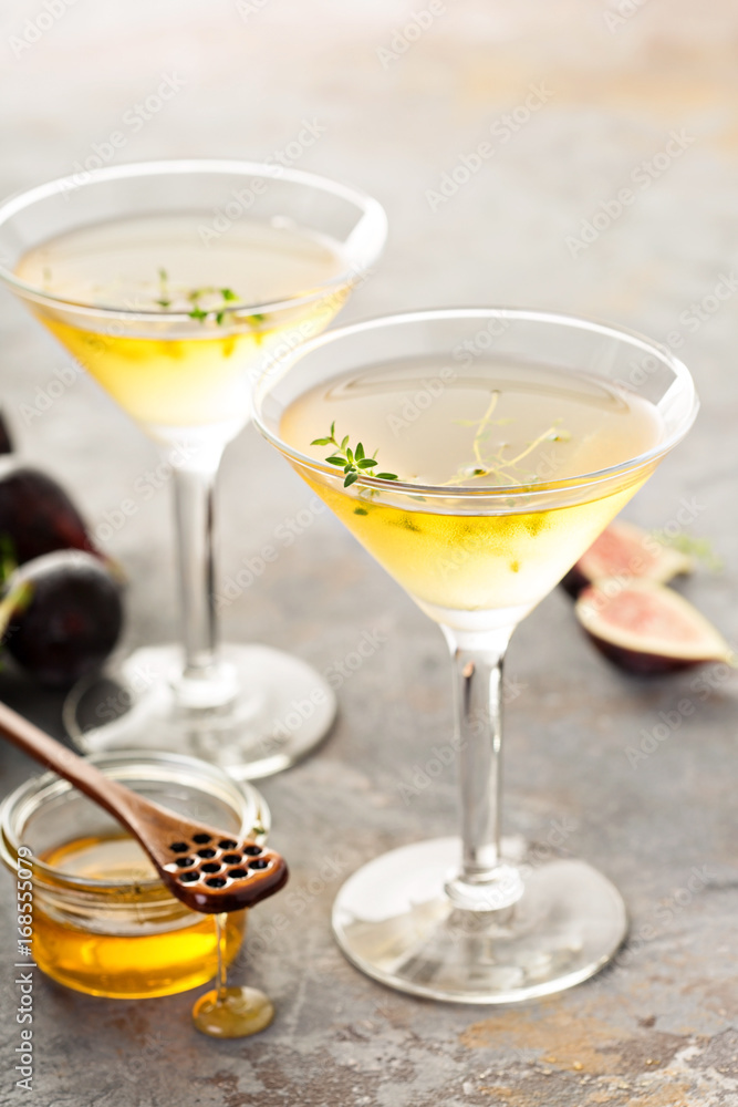 Fig and honey martini