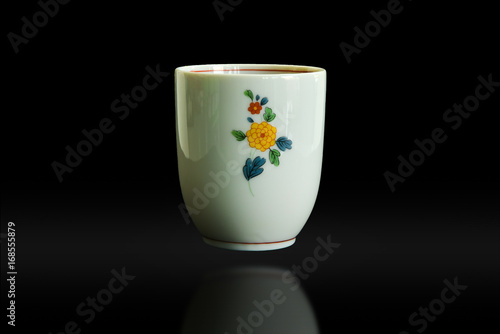 White tea flower glass