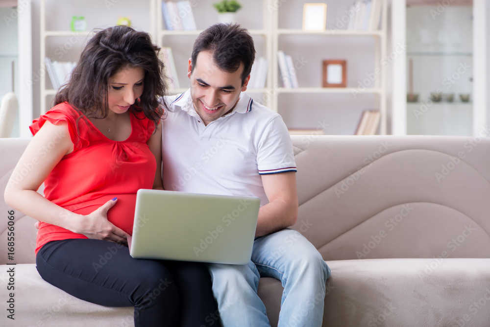 Young couple family expecting a baby Young couple family expecting a baby