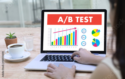 A/B TEST start and A-B comparison. Split testing