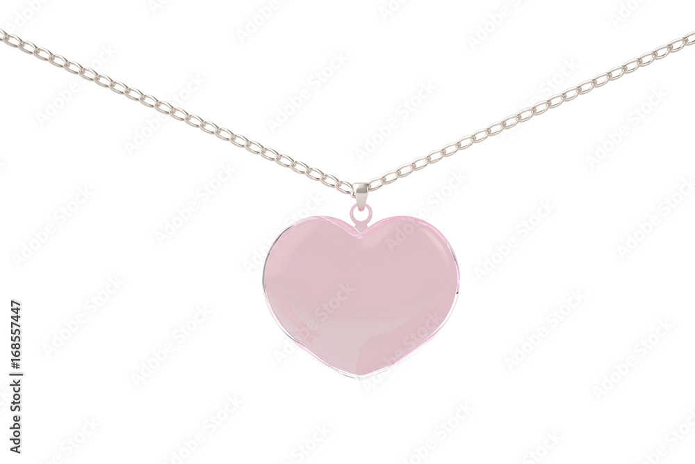 Silver ornament in the form of heart objects on white background.3D illustration. Silver ornament in the form of heart objects on white background.3D illustration.