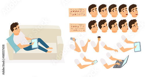 Man couch character creation