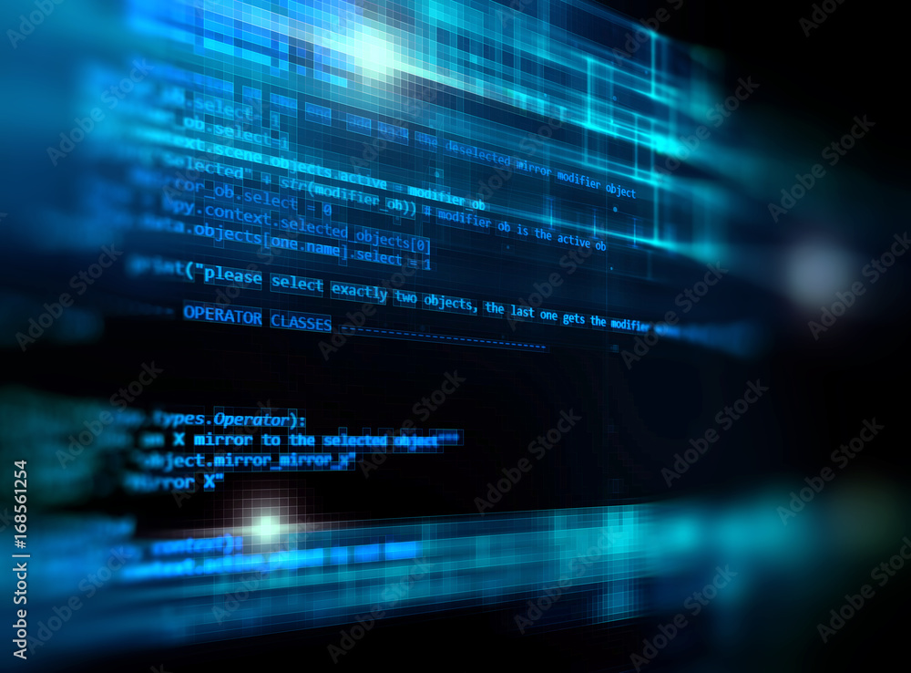 digital code number abstract technology background