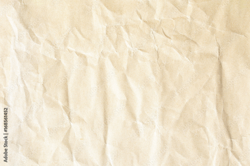 Brown crumpled paper texture Brown crumpled paper texture