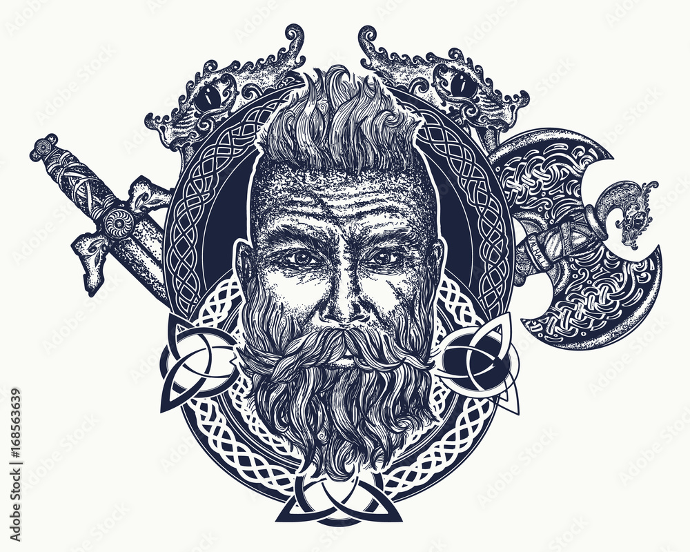 Bearded Viking Tattoo