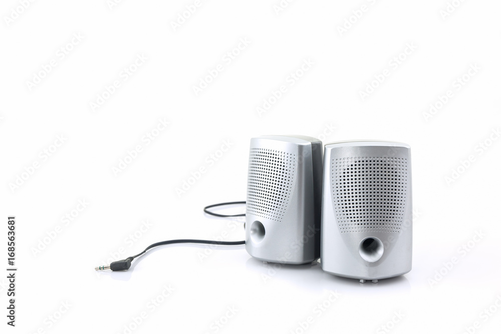 Small computer speakers. Small computer speakers.