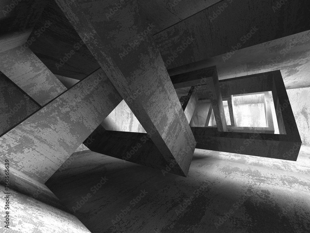 Abstract geometric concrete architecture background Abstract geometric concrete architecture background