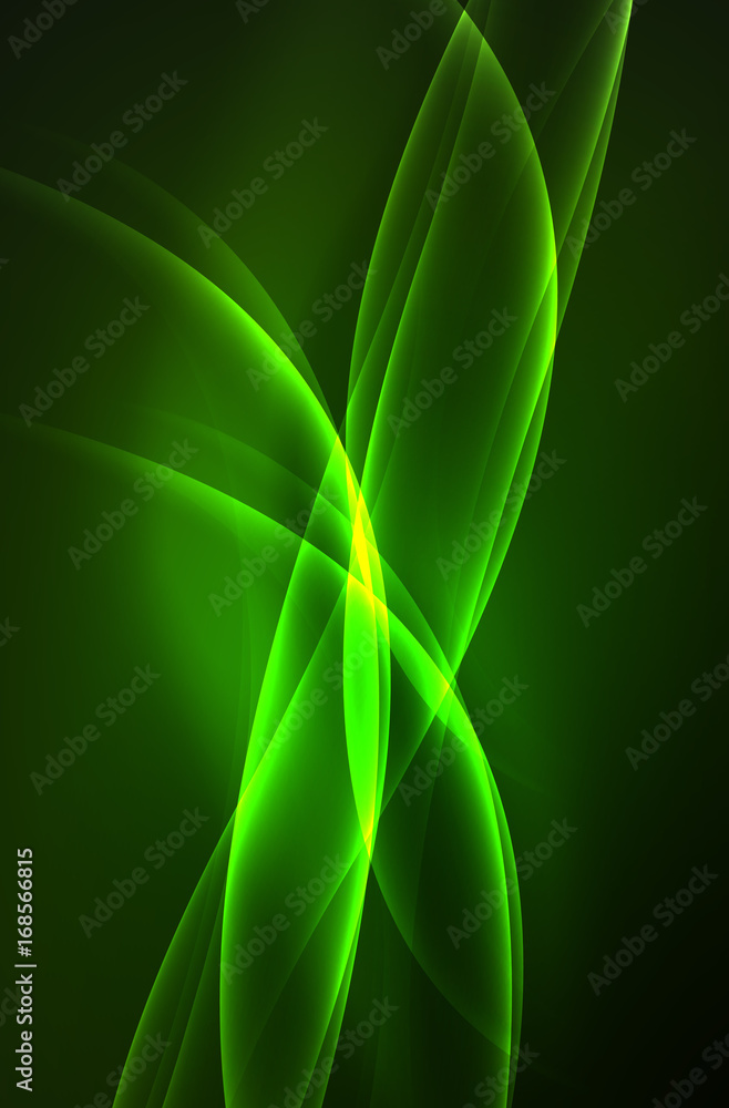 Obraz premium Vector glowing wave, smoke