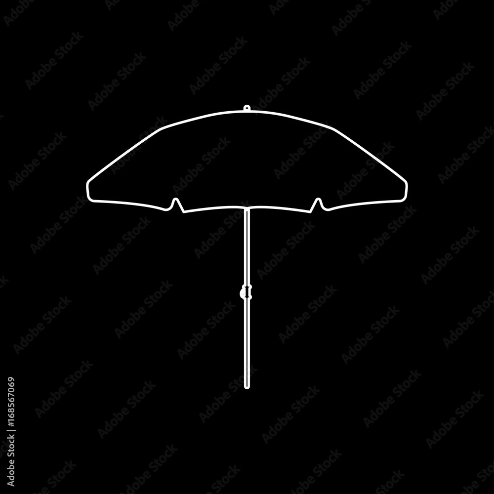 Beach umbrella white color icon . Beach umbrella white color icon .