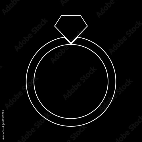 Ring white color icon .