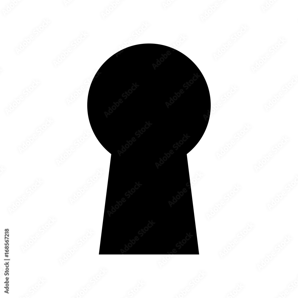 Keyhole black color icon . Keyhole black color icon .
