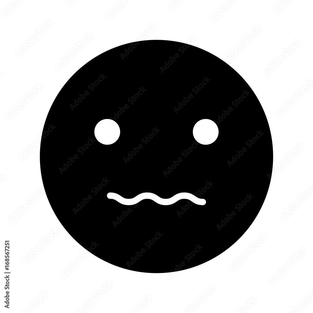 Fototapeta premium Smiley black color icon .