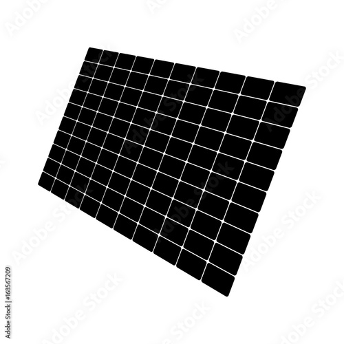 Solar panel black color icon .