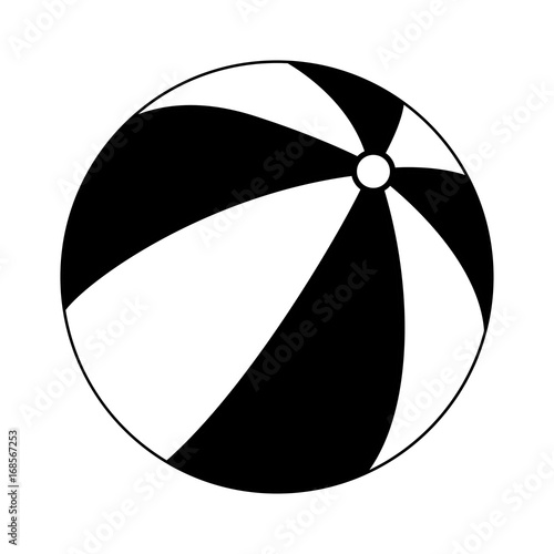 Children's ball black color icon .