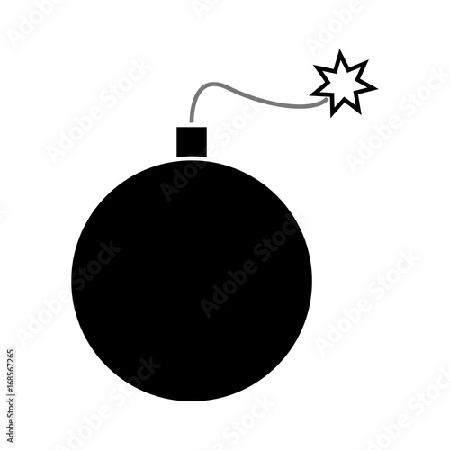 Bomb black color icon .