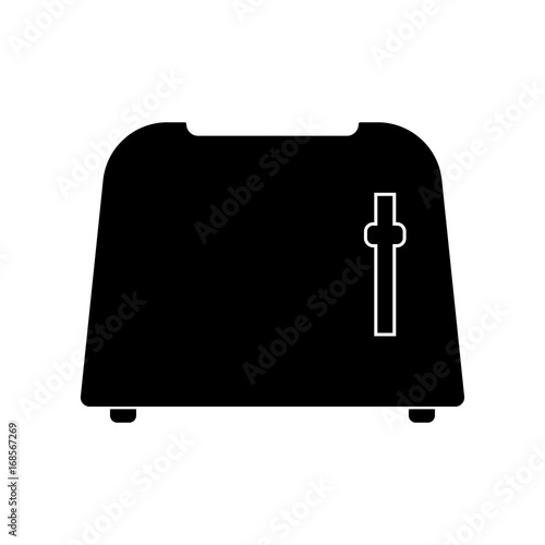 Toaster black color icon .