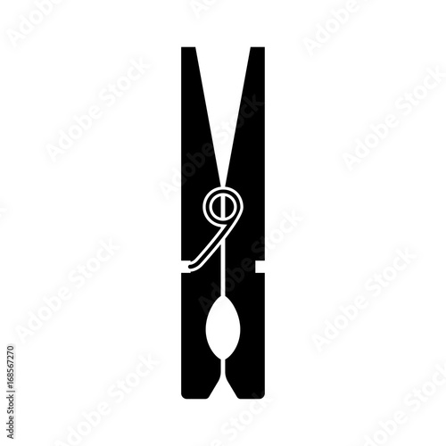 Clothespeg black color icon .