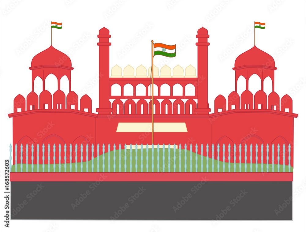 Premium AI Image | A drawing of a red fort in india-saigonsouth.com.vn