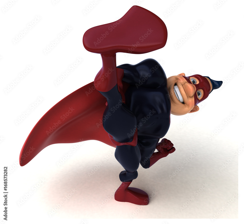 Fun superhero - 3D Illustration Fun superhero - 3D Illustration