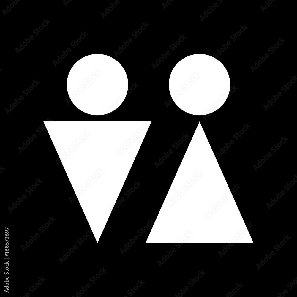 Man and woman white color icon . Man and woman white color icon .
