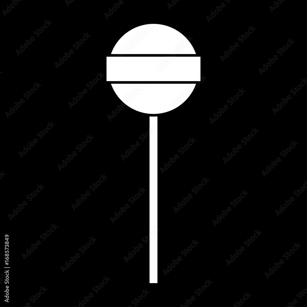 Lollipop  white color icon .