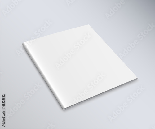 Mockup Square Magazine with soft shadows isolated on dark