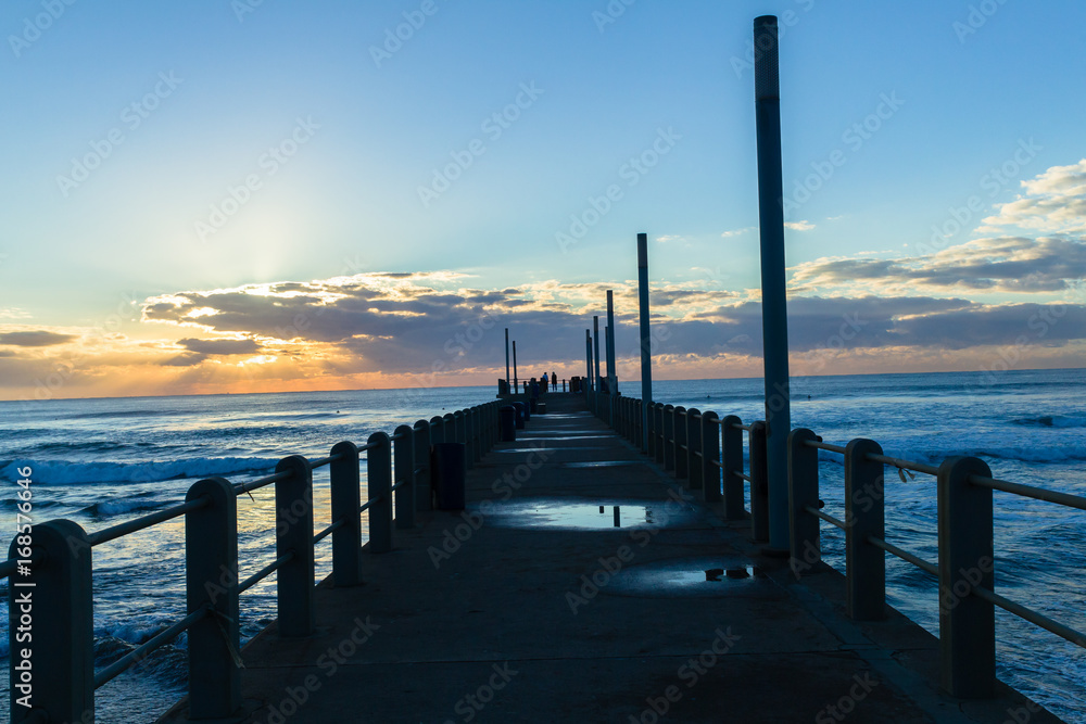 Fototapeta premium Beach Dawn Ocean Pier
