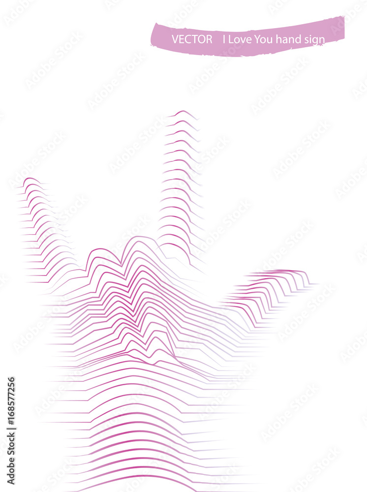 Fototapeta premium I Love You hand sign abstract