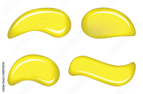 Yellow cream vector drops