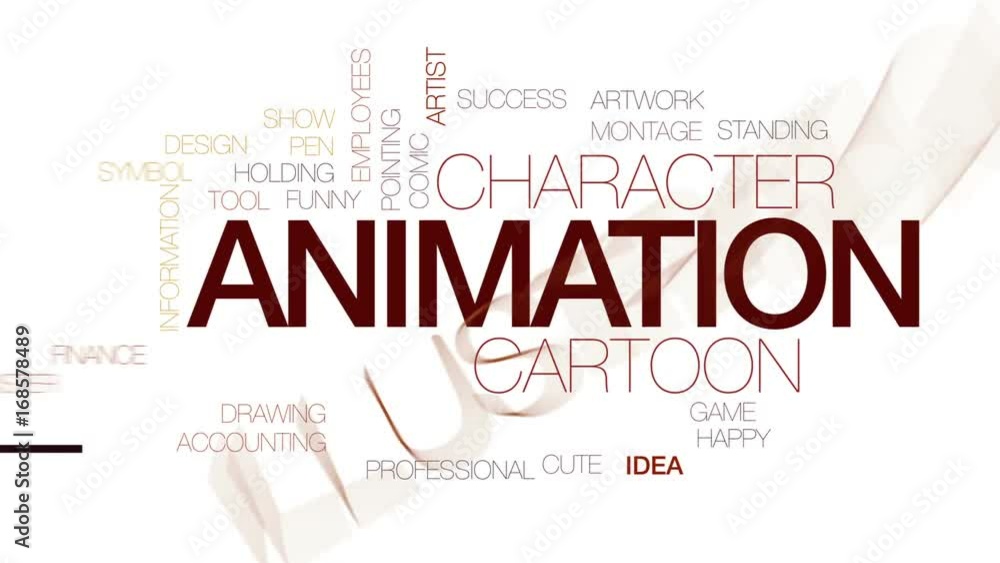 Animation Animated Word Cloud, Text Design Animation. Kinetic ...