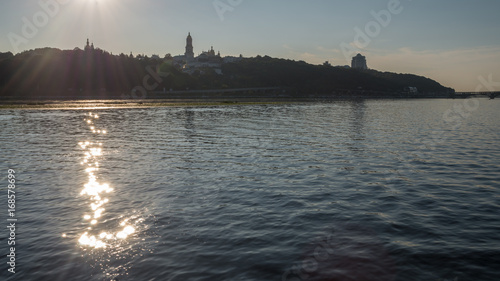Beautiful view of Kiev river Dnipro, Ukraine