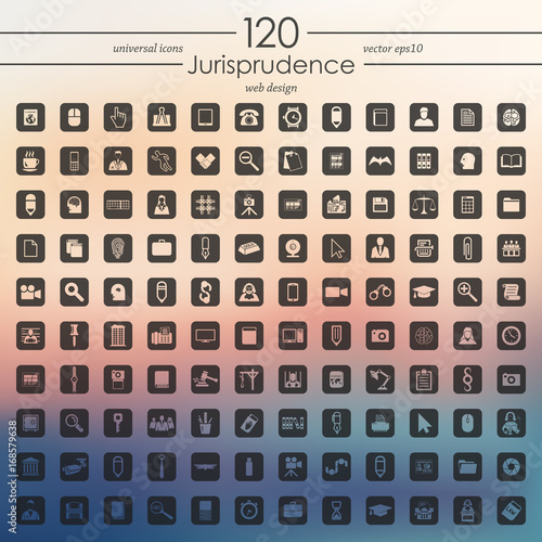 Set of jurisprudence icons