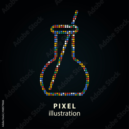 Flask - pixel illustration.